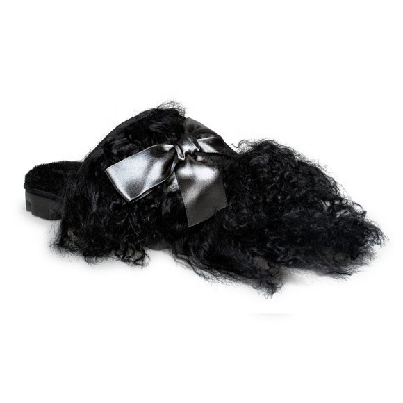 UGG Coquette Mongolian Black Slippers - Women's - Picture 2 of 6